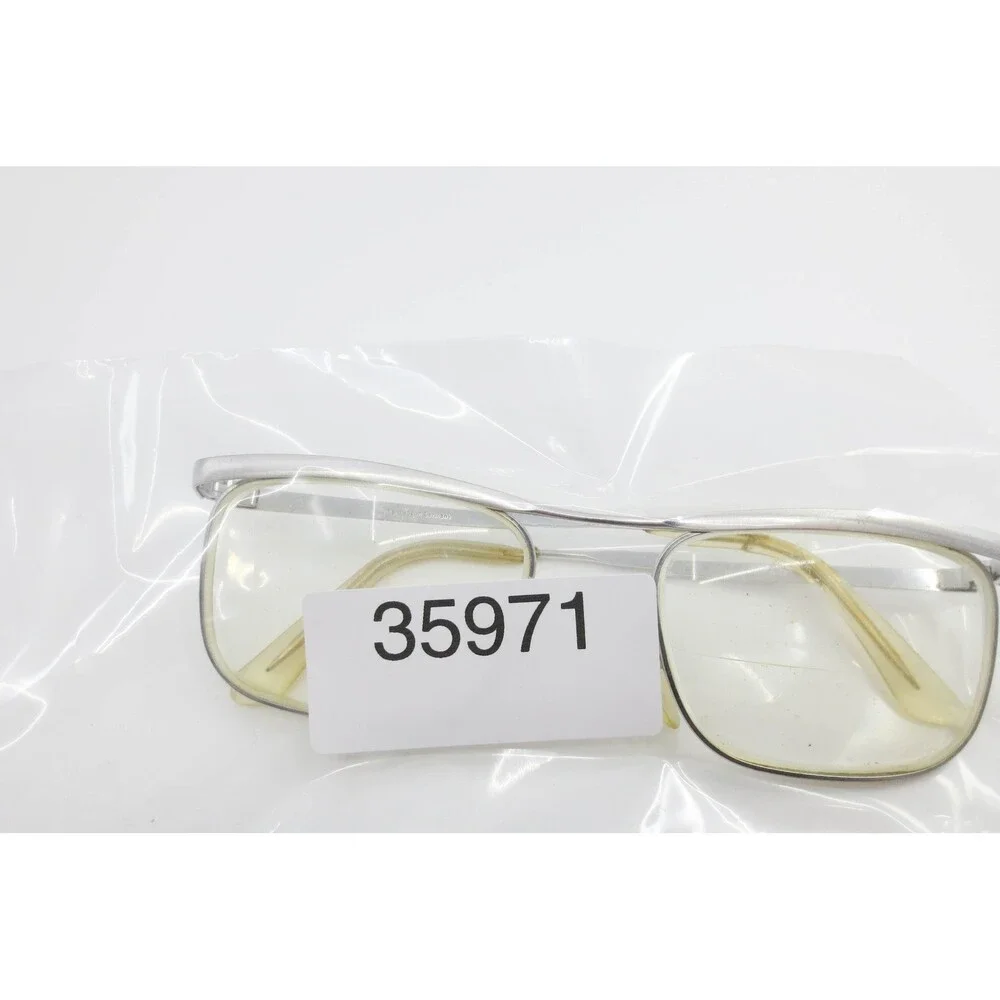 Rodenstock Carlton Flach WD Eyeglass Frames Silver Rectangular Germany 140 35971